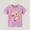 PurpleA, variant on Toddler Girls Graphic T Shirts- Cotton Short Sleeve Fashion Crewneck Kids Summer Tops Hot Pink Size 4T