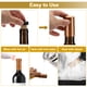 thumbnail image 4 of Uxcell 100Pcs cápsulas de PVC retráctiles con 12Pcs tapones de vino, 30x60mm, negro, 4 of 7