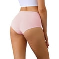 thumbnail image 3 of INSPIRE CHIC Women's Mid-Waisted Full Coverage Briefs Tummy Control Underwear Cotton Panties, 3 of 4