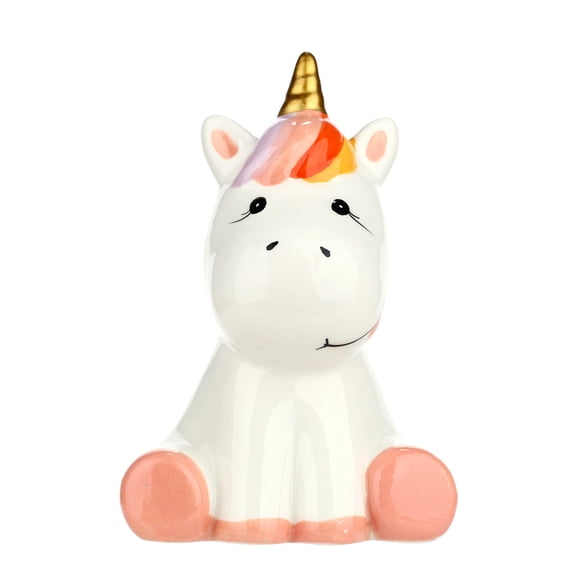 Tomfeel Unicorne Hucha Cerámica Tarro de dinero Dibujos animados Unicorne Muebles para el hogar Arte Tomfeel Artesanía cerámica