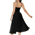 thumbnail image 4 of Summer Dresses for Womens 2025 Fashion Plus Size Color Strap V-Neck Flap Dress, 4 of 4