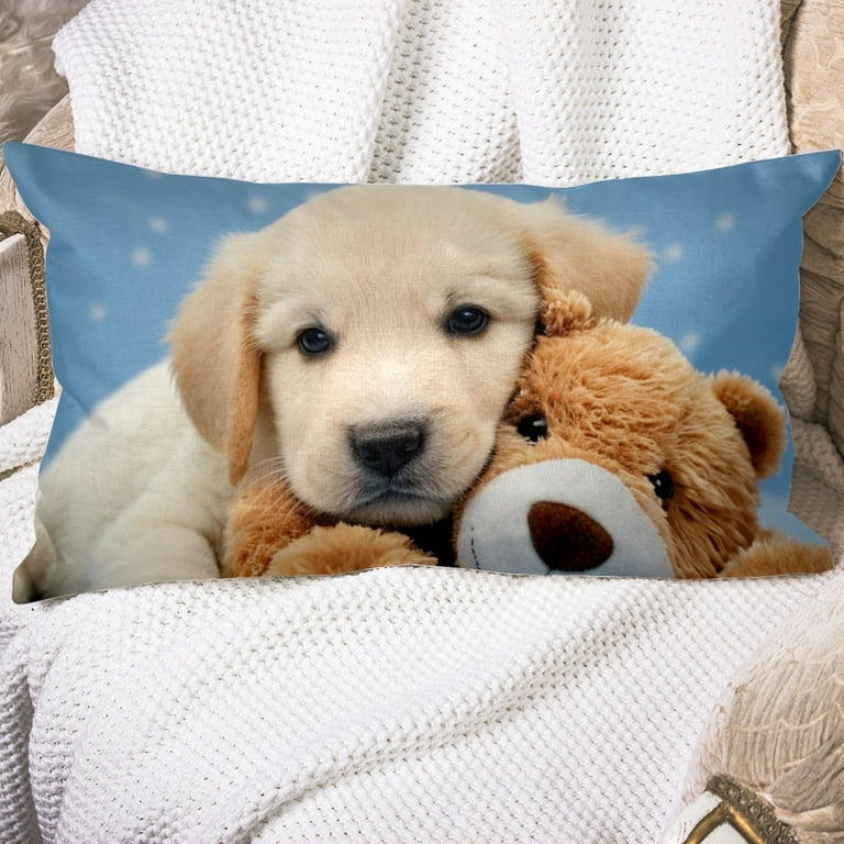 YZUOUZY Boppy Pillow Covers Pillow Case Pillowcases with zipper Golden Retriever Puppy Blue Dots Toys Walmart