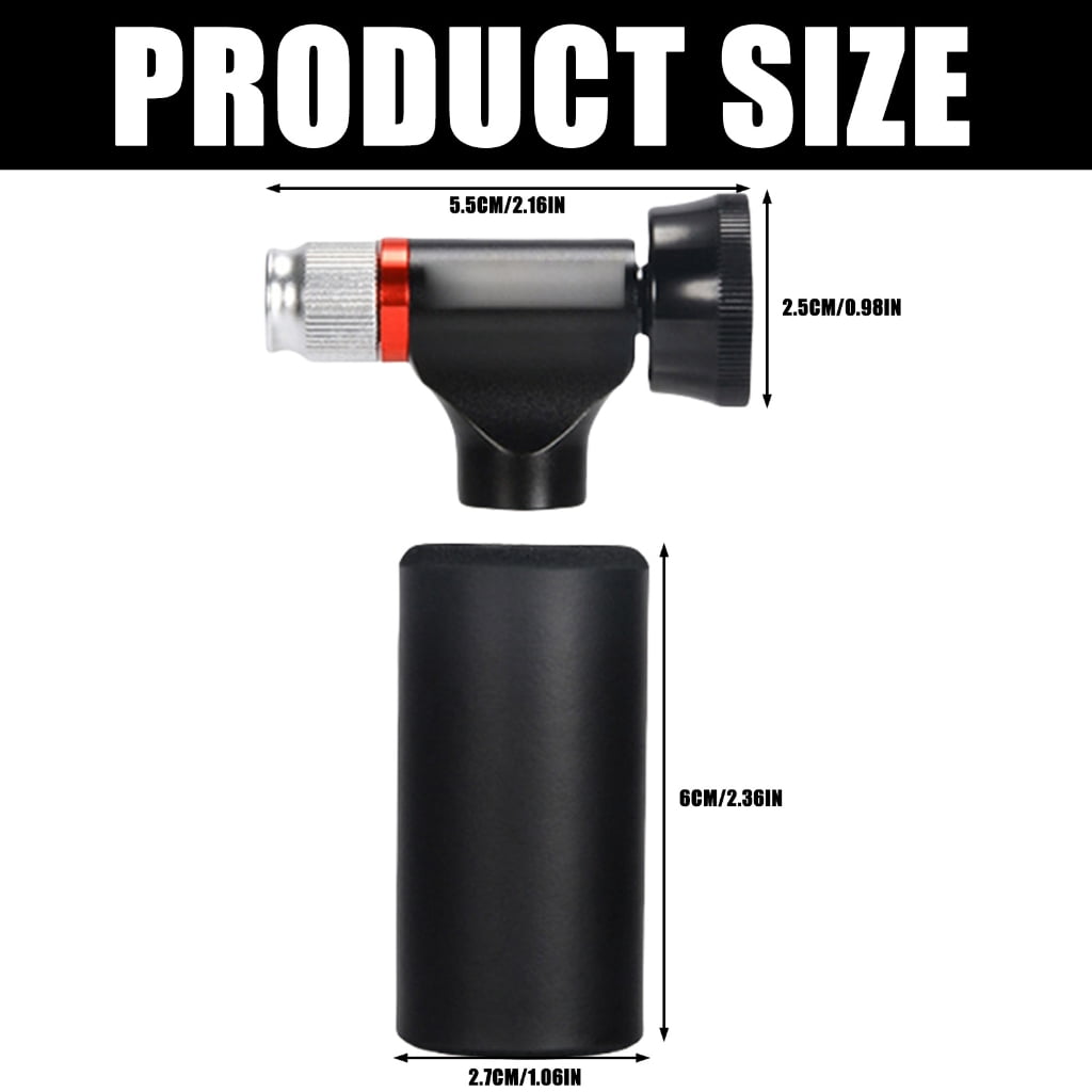 SIEYIO Portable CO2 Inflator Head Road Bike Tire Inflator CO2 Tyre Filler Air Pumps with Pressure Gauge & Insulated Sleeve