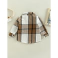 thumbnail image 4 of Toddler Flannel Shirt Jacket Plaid Long Sleeve Lapel Button Down Shacket Little Kids Boys Girls Shirts Coats, 4 of 9