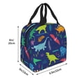 thumbnail image 2 of KLL Dinosaurs Print Insulated Lunch Bag Women, Reusable Cute Tote Lunch Box for Adult & Men, Leakproof Cooler Lunch Bags for Work Office Travel Picnic, 2 of 5