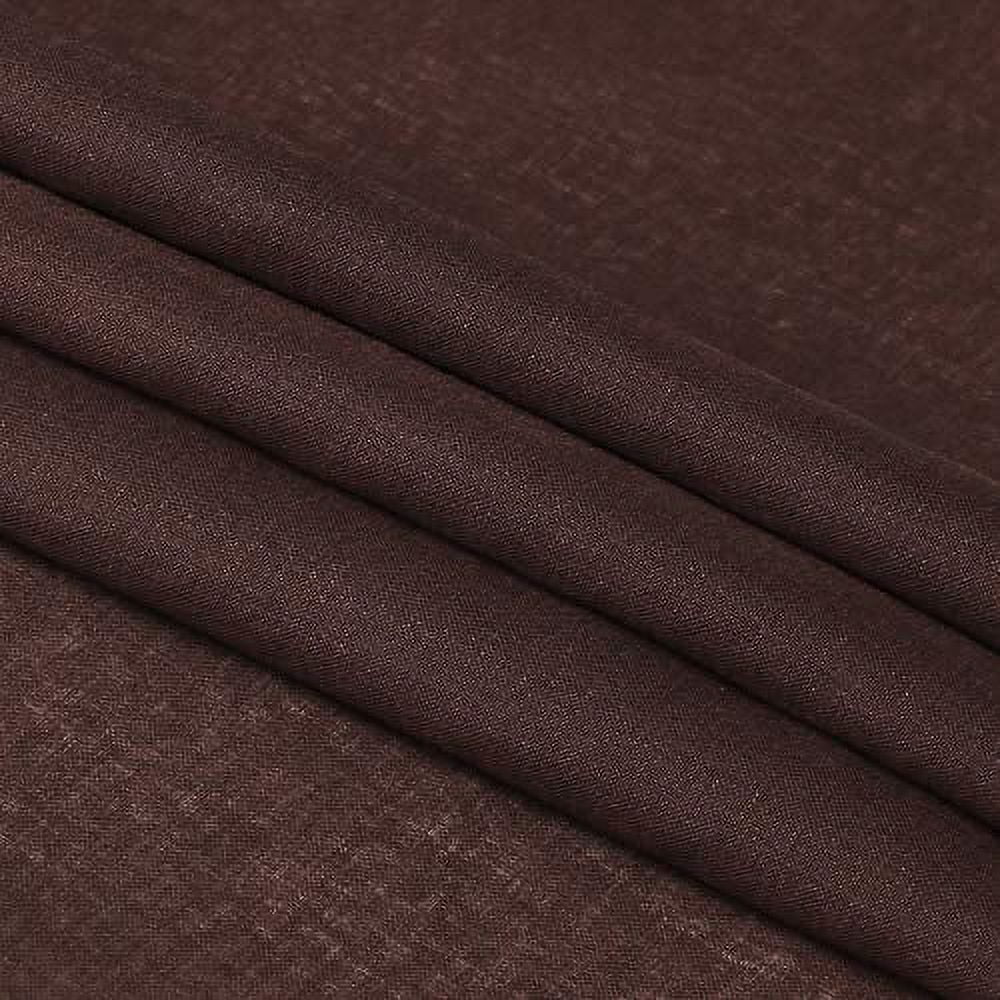 DWCN Brown Sheer Curtains Semi Transparent Voile Rod Pocket Curtains for Bedroom and Living Room, 52 x 84 inches Long, Set of 2 Panels