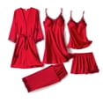 thumbnail image 1 of Set De Pijama Dama Sexi Ropa De Dormir Bata De Seda 5 Piezas Dara Baby  Vest034, 1 of 4