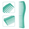 thumbnail image 4 of Unique Bargains 2 Pcs Anti Static Hair Comb Wide Tooth for Thick Curly Hair Hair Care Detangling Comb Green, 4 of 7