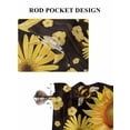 thumbnail image 6 of Sunflower Living Room Curtains 2 Panel, Yellow Floral Elegant Pastoral Flowers Watercolor Cafe Window Treatment, Farmhouse Bedroom Bathroom Kitchen Curtains Drapes 104"x45", 6 of 6