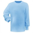 thumbnail image 4 of DHFJKG Fashion Knit Sweaters For Women Long Sleeve Crewneck Pullover Soft Comfortable Fall Casual Solid Color Loose Fit Sweater Cozy Tops, 4 of 4