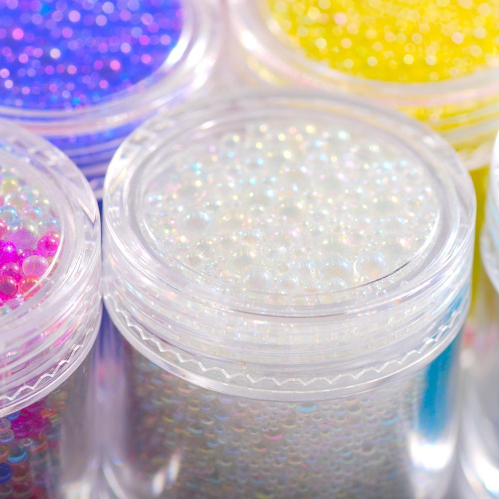 Mini Bubble Colored Glass Beads For Diy Silicone Epoxy Resin Mold Filling Resin Jewelry Nail Art Decoration B7G1