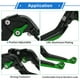 thumbnail image 4 of Palancas de freno y embrague cortas y largas para Yamaha YZF R1 99-01, palanca de freno ajustable en 6 posiciones, aleación de aluminio, mango negro con extremo verde, 4 of 6