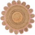 thumbnail image 2 of KLAVATE Scalloped Edge Rug Natural Jute Scallop Round Rug Designer Scallop Jute Area Rug Boho Decor Handmade Rug Natural Area Rug, 2 of 2