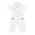 thumbnail image 3 of SiiRoh Infant Trailblazer Outfit Jungle Explorer Suit Zookeeper Jumpsuit Carnival Button Down Turndown Collar Overalls Ivory 9-12 Months, 3 of 5