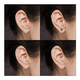 thumbnail image 4 of "Piercing Aretes Oreja Acero Inoxidable Cartílago Set 8 pares Color Plateado ", 4 of 5