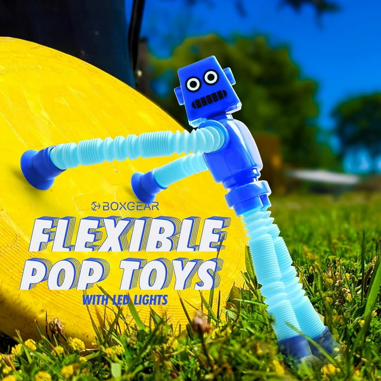 4 Pieces LED Telescopic Suction Cup Giraffe Toy, Shape Changing