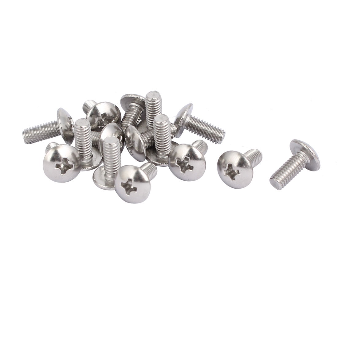 M4x10mm Thread 316 Stainless Steel Truss Phillips Head Self Tapping Screw 15pcs 