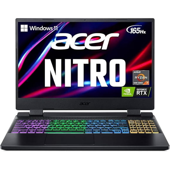 Acer Nitro 5 Gaming Laptop | AMD Ryzen 7 6800H CPU | NVIDIA GeForce RTX 3070 Ti | 15.6" QHD FreeSync 165Hz IPS | 16GB DDR5 | 1TB Gen 4 SSD | Wi-Fi 6E | RGB Backlit | OPEN BOX