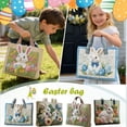 thumbnail image 2 of Adorable Easter Rabbit Quilted Tote Bag, 3D Bunny & Egg Print Handbag, Spacious Shoulder Bag for Shopping, Easter Celebrations & Gift Giving, 2 of 6