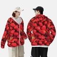 thumbnail image 6 of Sigee Strawberry Red Print UPF50+ Men's Sun Protection Hoodie Shirt SPF UV Shirt Long Sleeve Fishing Outdoor Lightweight, S-3XL, 6 of 9