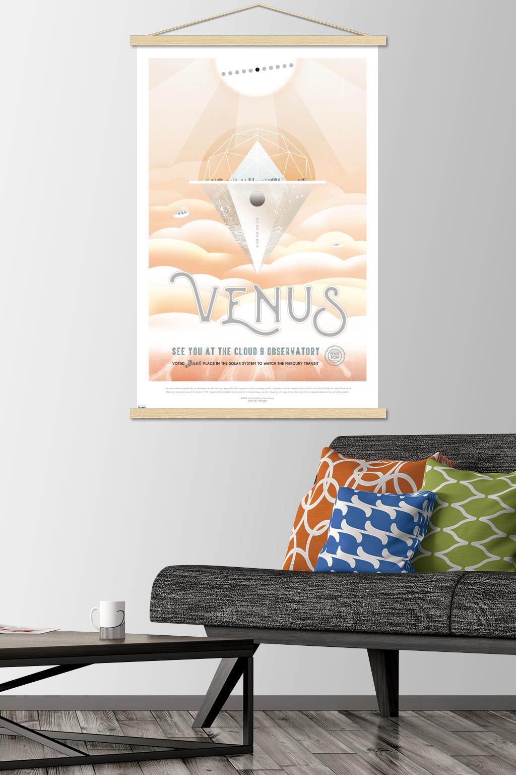 NASA - Venus Travel Poster Wall Poster with Magnetic Frame, 22.375" x 34"