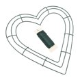 thumbnail image 5 of 1 juego de marco de alambre para corona con forma de corazón, aro de metal para manualidades, base para guirnalda, aro para guirnaldas de primavera, arreglos florales de 30 cm., 5 of 5
