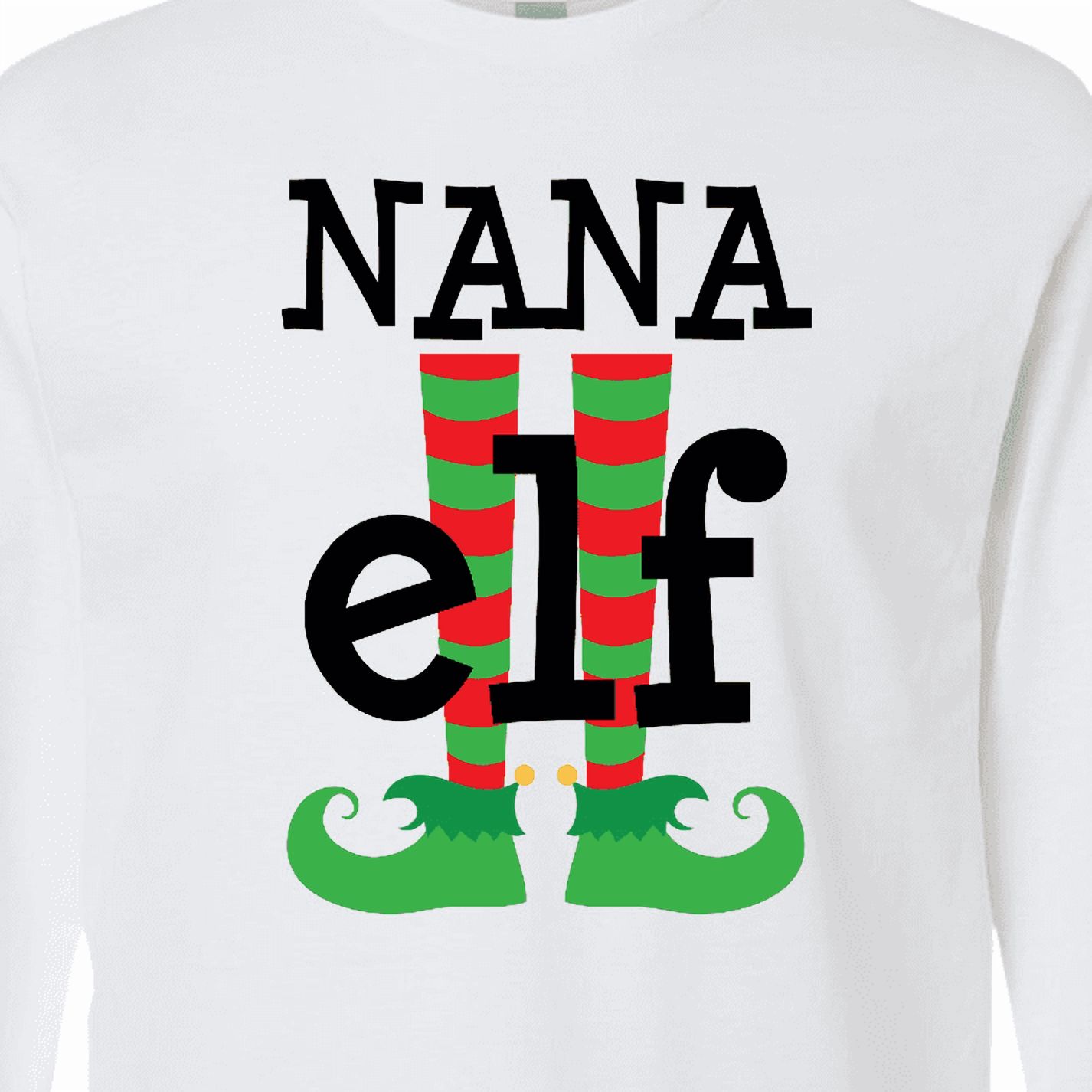 Inktastic Nana Elf Christmas Long Sleeve T-Shirt