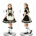 thumbnail image 4 of EnJoCho Classic Black & White Dress Up Set for Girls - Detachable Apron & Headband, Themed Pretend Play 𝖢ostume, Maid Roleplay Outfit, 4 of 7