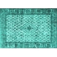 thumbnail image 1 of Ahgly Company Indoor Rectangle Persian Turquoise Blue Traditional Area Rugs, 2' x 3', 1 of 4