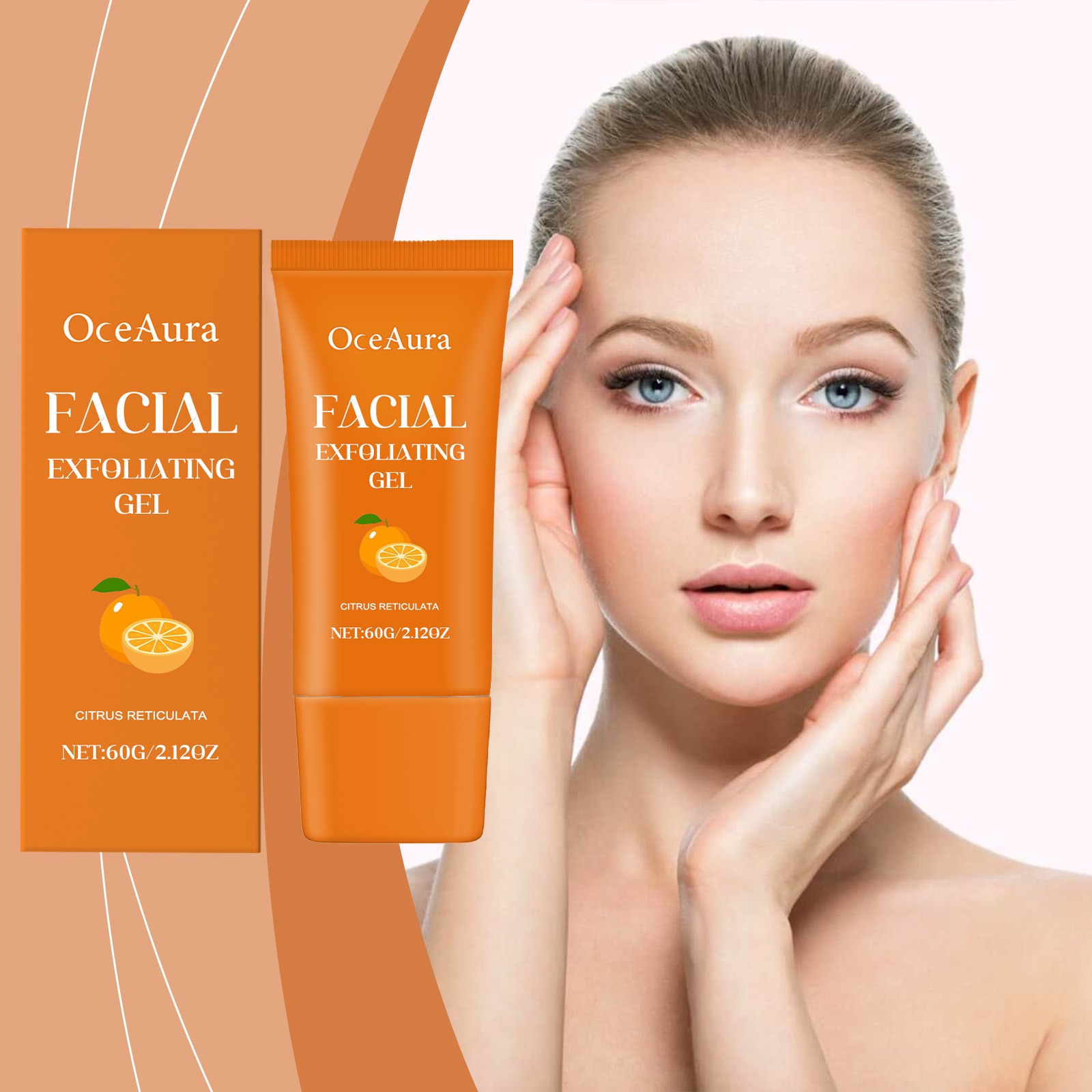 Facial Exfoliating Gel – Orange Enzyme Exfoliator, Purifying