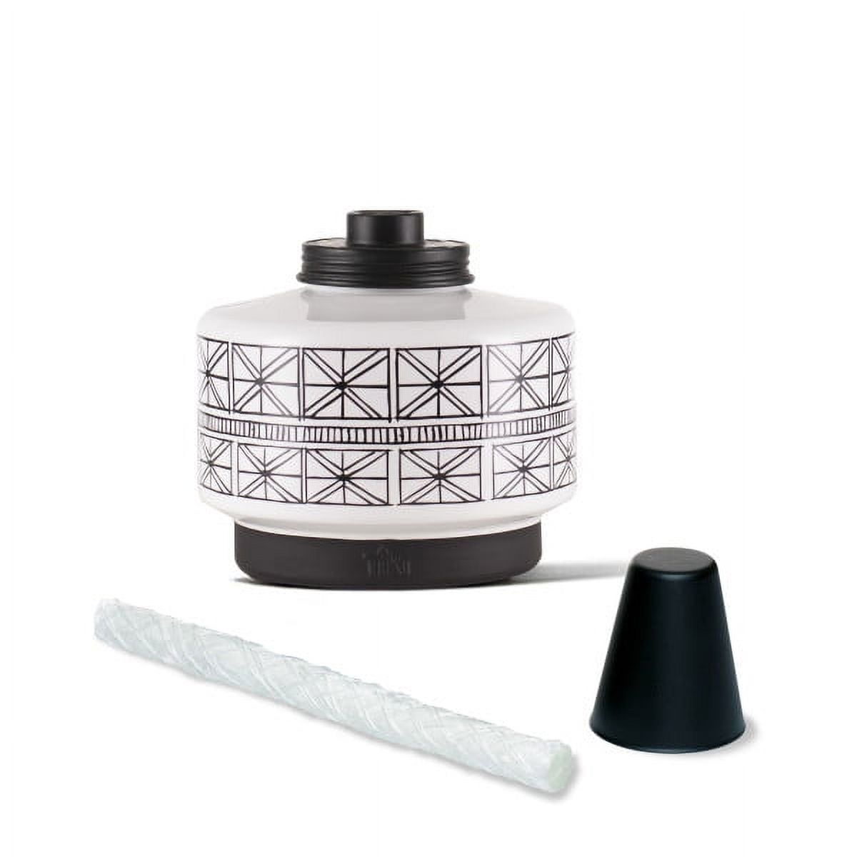 TIKI® Brand 2-Pack 6 Inch Table Torch Glass Black and White