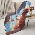 thumbnail image 3 of Sikiie Red And White Bird Couple Cozy Flannel Fleece Throw Blanket: Lightweight & Thick for All Seasons - Perfect for Women, Men, & Kids"60"x50", 3 of 6