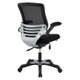 thumbnail image 4 of Modway Chaise de Bureau en Vinyle Edge, Réglable de 18,5 à 22 Pouces de Hauteur, Noire, 4 of 12