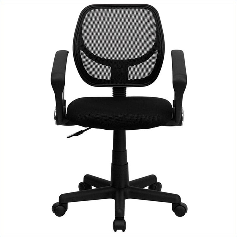 flash furniture mid back black mesh office chair