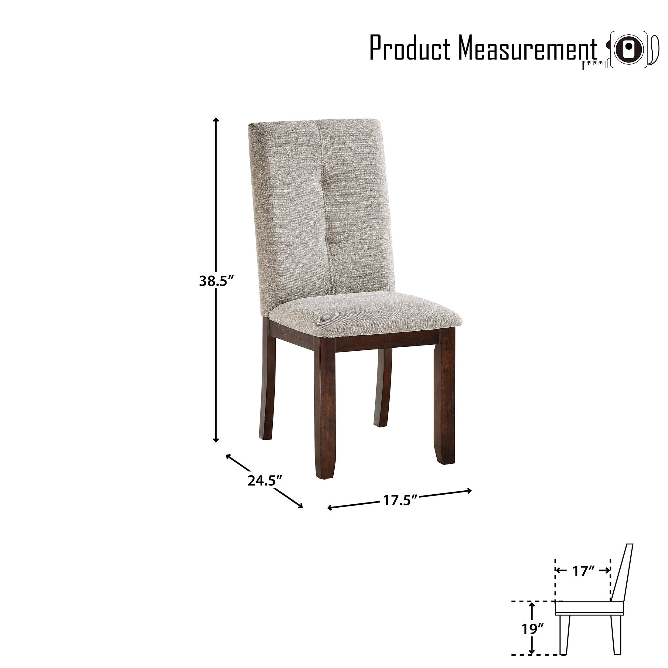 OakvillePark Cairo Dining Side Chair (Set of 2), Dark Cherry