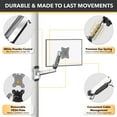 thumbnail image 2 of CondoMounts Monitor Pole Mount | Strap to any post - White, 2 of 7