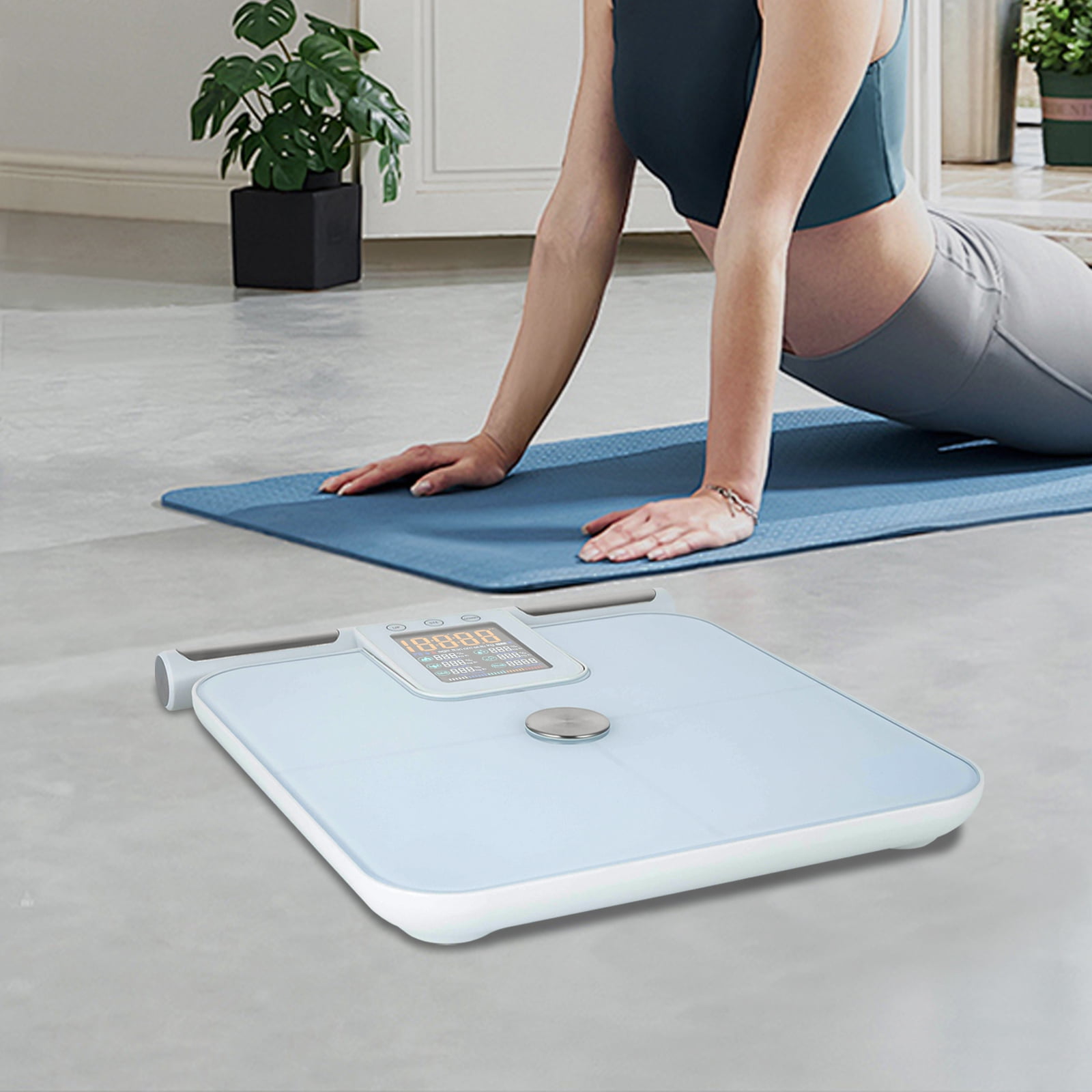 Wildnix Smart Body Fat Scale, Bluetooth Digital Display, Tempered Glass, Accurate 100g Precision, Weight Capacity 5-180kg, Modern Square Design for Home Health Tracking