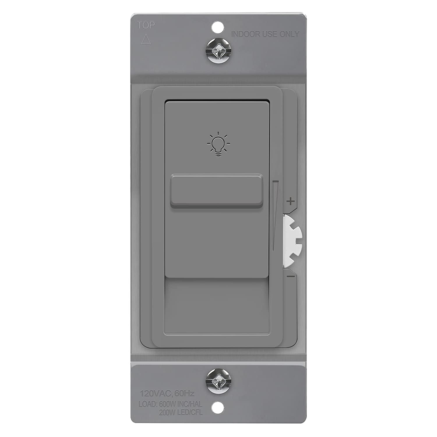 TOPGREENER Digital Dimmer Light Switch for 200W Dimmable LED/CFL Lights, Single Pole, Neutral