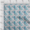 thumbnail image 2 of oneOone Tissu Georgette Viscose Bleu Cactus Matériel de Robe Tissu Imprimé Tissu au Mètre 42 Pouces de Large, 2 of 5