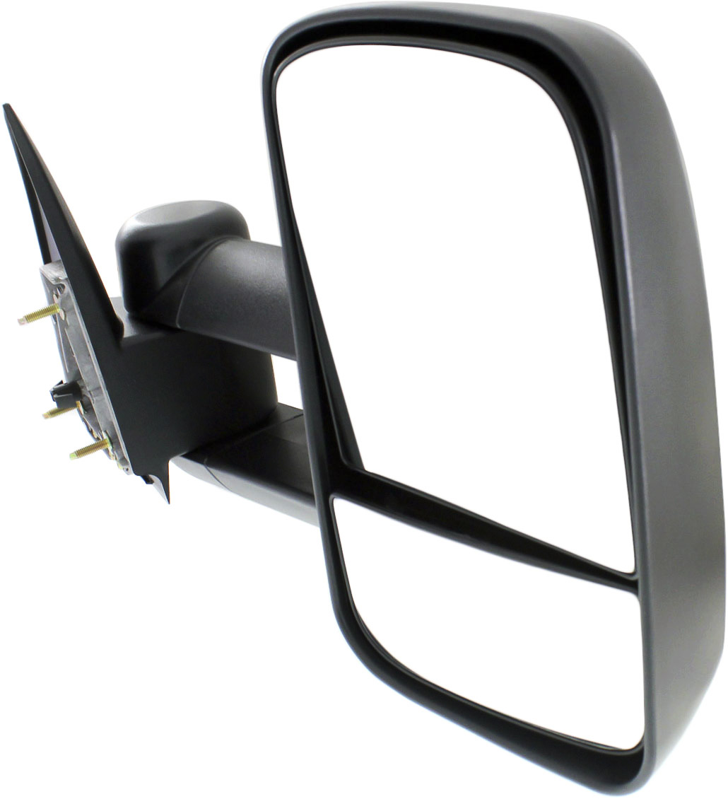 Kool Vue Towing Mirror Compatible With 2000, 2002-2006 Cadillac Escalade 2007 Chevrolet Silverado 1500 Classic Right Passenger Side w/ Blind Spot Corner Glass Textured Black