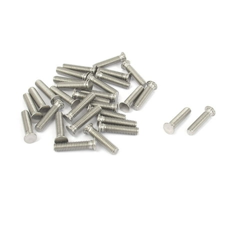 

M4x18mm Flush Head Stainless Steel Self Clinching Threaded Studs Fastener 30pcs