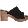 thumbnail image 6 of Sam Edelman Josselyn Black Squared Open Toe Slip On Studded Block Heeled Sandals (Black, 6.5), 6 of 6