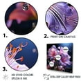 thumbnail image 3 of Designart "Whispering Night: Pink And Purple Irises" Irises Floater Framed Wall Decor, 3 of 5