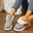 thumbnail image 5 of Xfvqtps Womens Plush Slip on Booties Cozy Fleece Lined Winter Shoes Non Slip Comfortable Snow Boots for Indoor Outdoor Wear Gray, 5 of 8