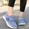 thumbnail image 5 of Women's Orthopedic Shoes Fashion Walking Shoes Wide Width Breathable Lightweight Mesh Shoes Comfortable Sole Sneakers Ankle Strap Casual Footwear Light Blue 7 [EU-38], 5 of 6
