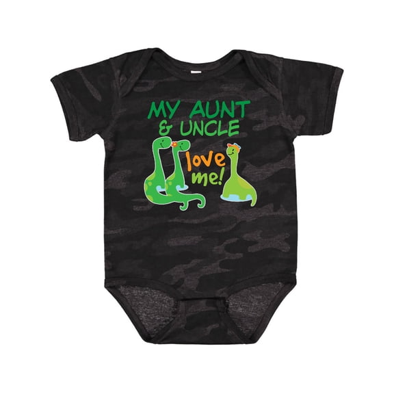 Inktastic My Aunt and Uncle Love Me Dinosaur Boys Baby Bodysuit