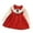 Red, variant on Babys Kids Toddlers Girls Patchwork Bow Tie Spring Winter Long Sleeve Ruffled Knit Sweater Princess Dress Clothes