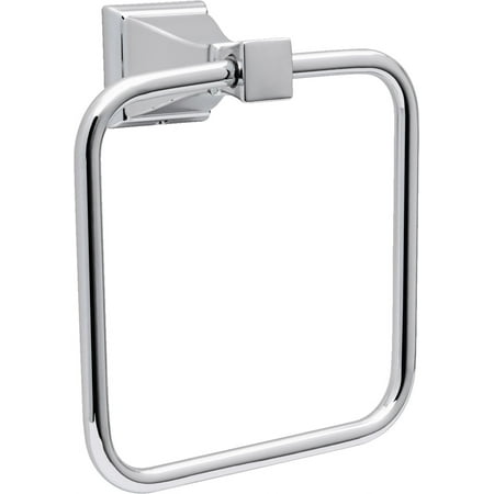 Better Homes and Gardens Chandler Towel Ring, Wall Mounted Bathroom Towel Holder, Chrome