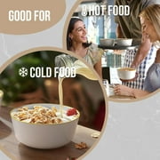 Crown Display White Gold Rim Plastic Bowls 16 Oz 30 Count | Heavy Duty Disposable Soup Bowls