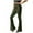 Army Green, variant on Kureaily Womens Casual Solid Color High Waist Ribbed Flare Long Pants Comfy Elastic Slim Leg Trousers Straight Leg Pant